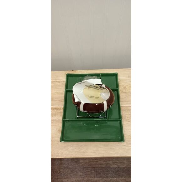 Trudeau football fondue set, game day, food, fondue new unused - Picture 3 of 12